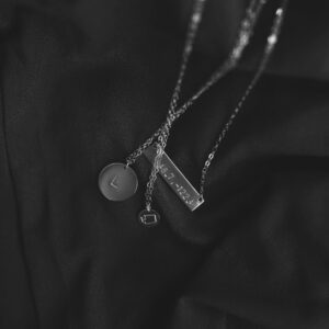 Longitude / latitude necklace set